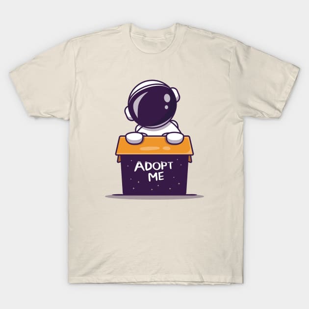 Cute Astronaut In Box T-Shirt by Catalyst Labs